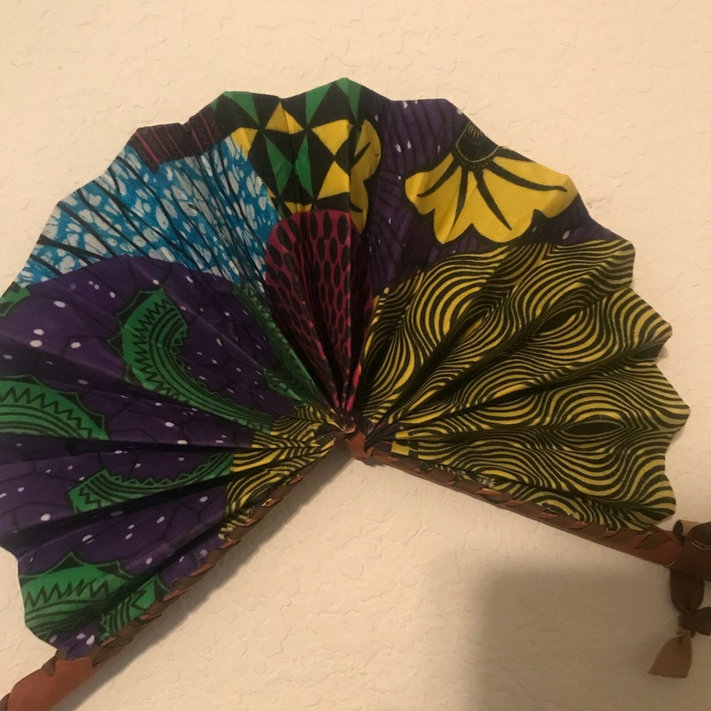 Authentic African  Handmade Foldable Fans